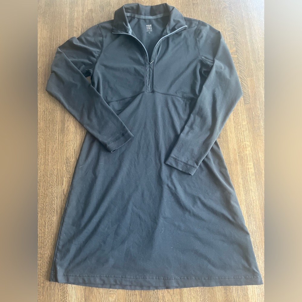 Title Nine Black Dress 1/4 Quarter Zip Sporty Athletic Casual - Size S